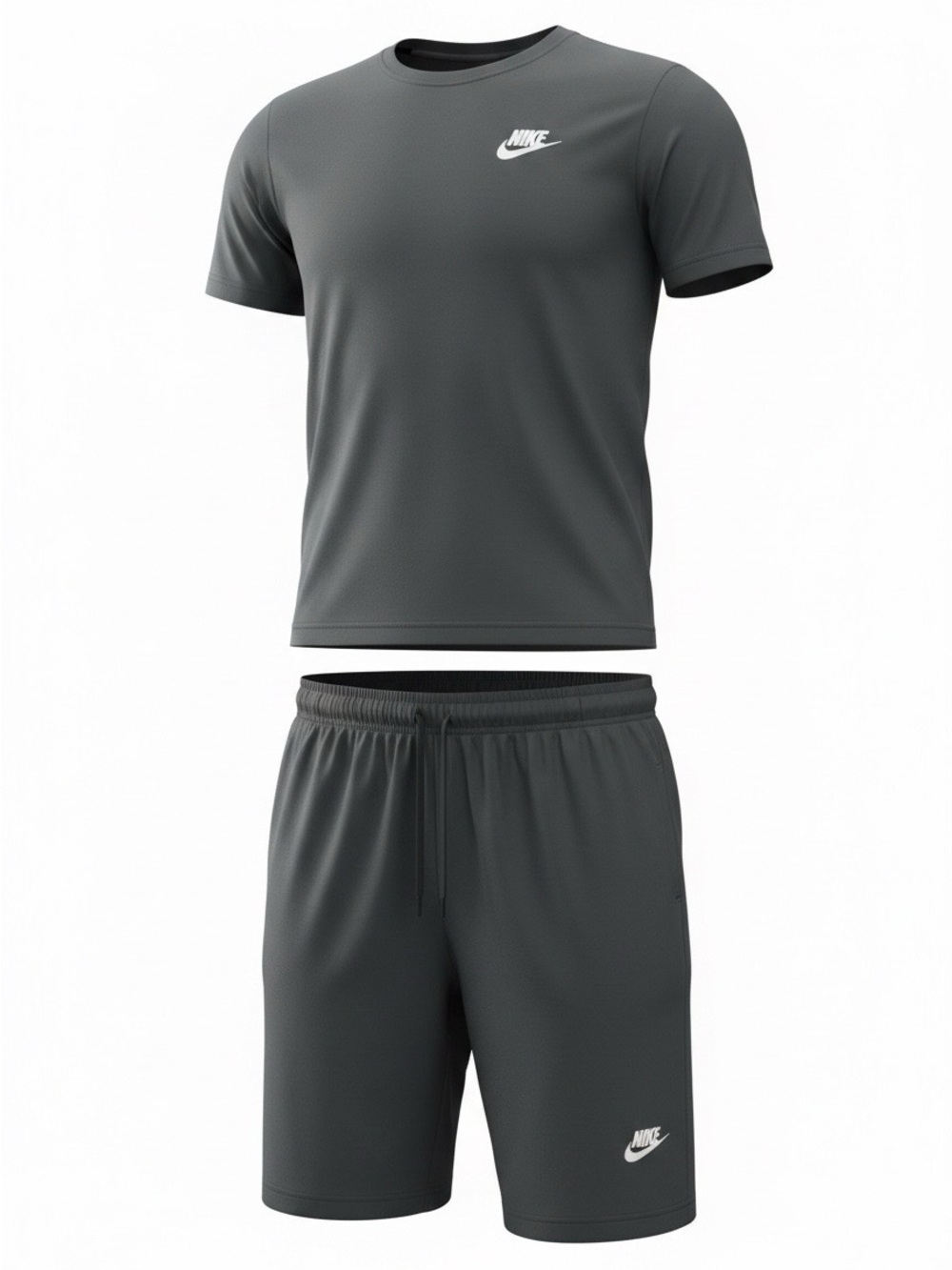 Nike Men's Short Sleeve Tee and Shorts Set in Charcoal